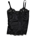 Dolce & Gabbana Black Lace Silk Blend Camisole Top Underwear BIK1986-2