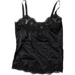 Dolce & Gabbana Black Lace Silk Blend Camisole Top Underwear BIK1986-2