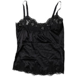 Dolce & Gabbana Black Lace Silk Blend Camisole Top Underwear BIK1986-2