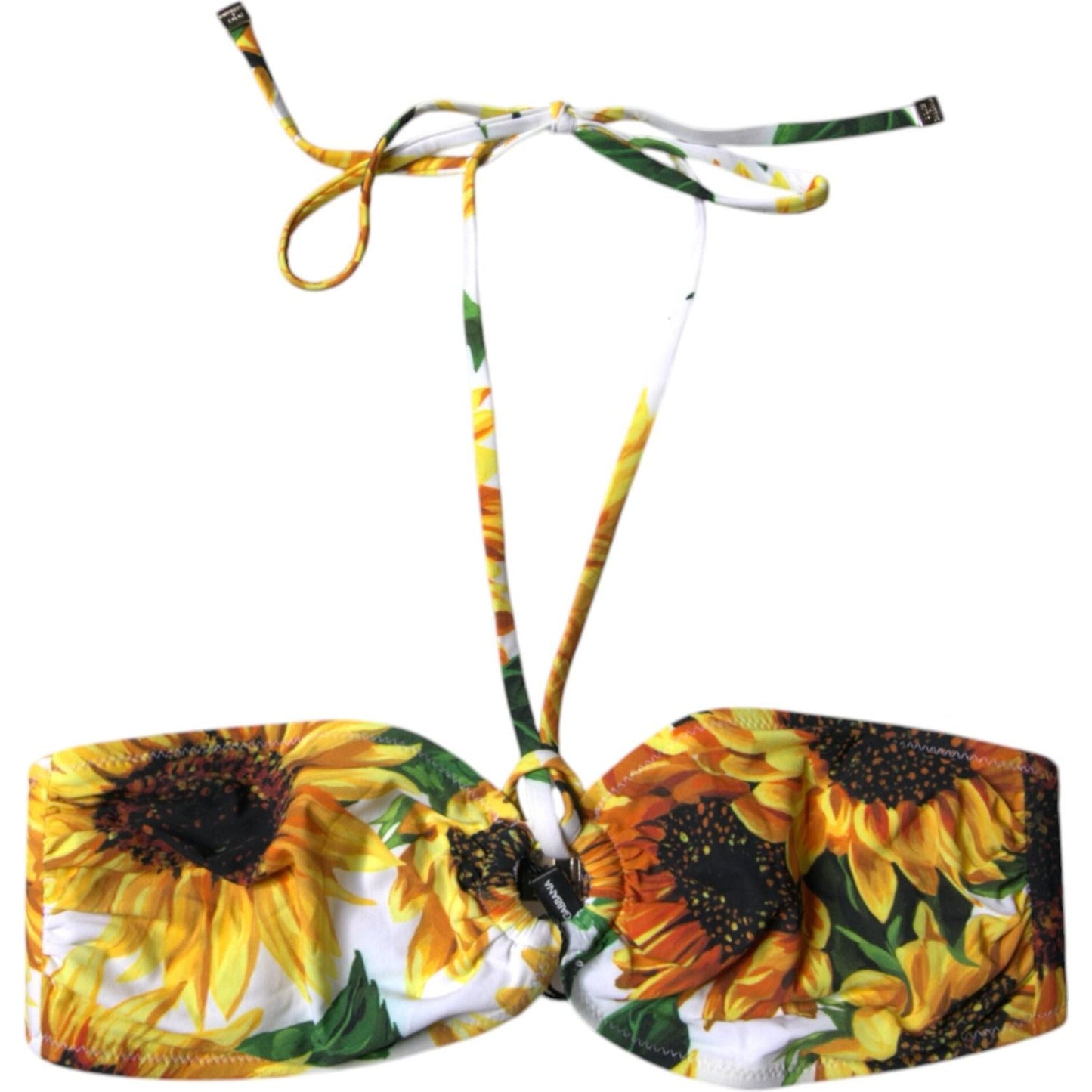 Dolce & Gabbana Multicolor Floral Halter Beachwear Bikini Top Swimwear BIK1995-1