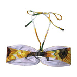 Dolce & Gabbana Multicolor Floral Halter Beachwear Bikini Top Swimwear BIK1995-1