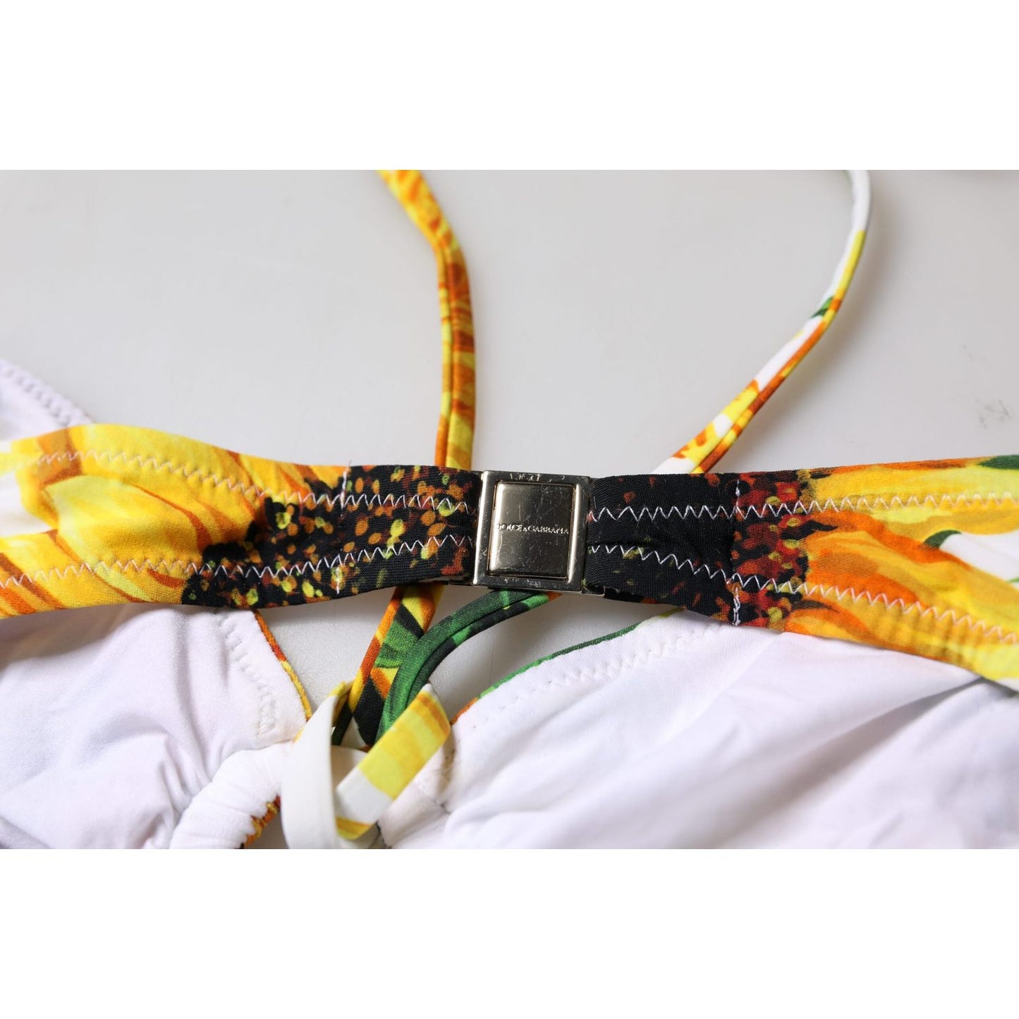 Dolce & Gabbana Multicolor Floral Halter Beachwear Bikini Top Swimwear BIK1995-1