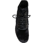 Dolce & Gabbana Black Pony Style Leather Mid Calf Boots Shoes MV7174-42