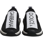 Dolce & Gabbana Black White Slip On Sorrento Sneakers Shoes MV7053-40