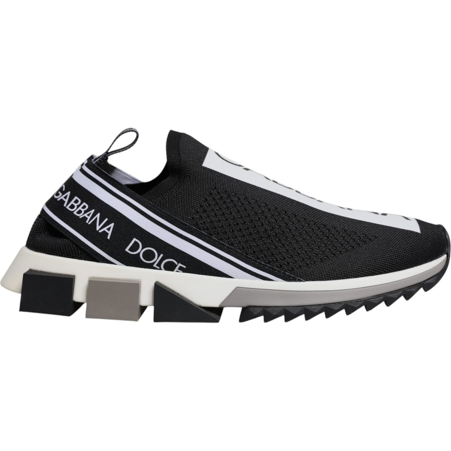 Dolce & Gabbana Black White Slip On Sorrento Sneakers Shoes MV7053-40