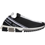 Dolce & Gabbana Black White Slip On Sorrento Sneakers Shoes MV7053-40