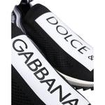 Dolce & Gabbana Black White Slip On Sorrento Sneakers Shoes MV7053-40