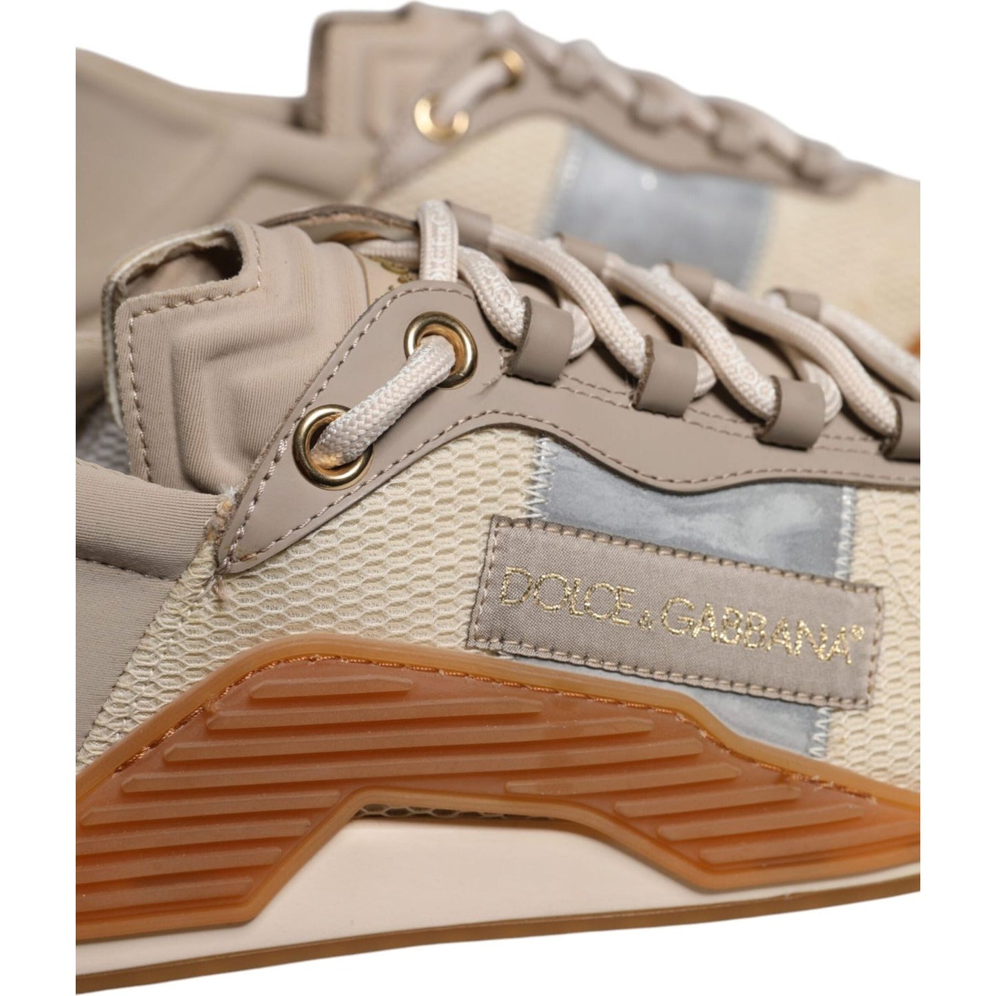 Dolce & Gabbana Multicolor Lace Up Low Top NS1 Sneakers Shoes MV7171-41