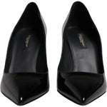 Dolce & Gabbana Black Patent Leather High Heels Pumps Shoes LA12508-38
