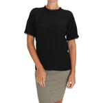Dolce & Gabbana Black Silk Lace Top Blouse T-Shirt TSH2709-38
