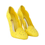 Dolce & Gabbana Yellow Crystal Heels CINDERELLA Shoes LA4345-37.5