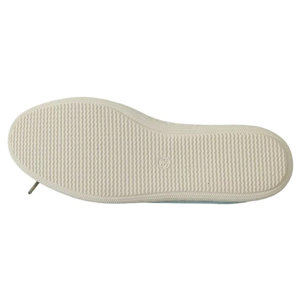 Pantofola D'Oro Minnesota Blue Stripe Flat Slip-On Shoes LA8323-36
