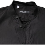 Dolce & Gabbana Black Cotton Button Down Men Casual Shirt TSH83641-37