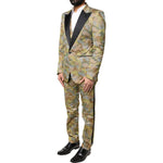 Dolce & Gabbana Multicolor Camouflage SICILIA 3 Piece Suit KOS2247-48