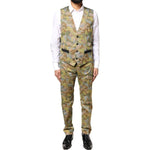Dolce & Gabbana Multicolor Camouflage SICILIA 3 Piece Suit KOS2247-48