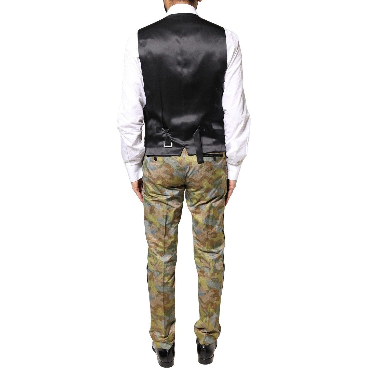 Dolce & Gabbana Multicolor Camouflage SICILIA 3 Piece Suit KOS2247-48