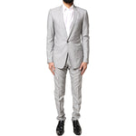 Dolce & Gabbana Light Gray Wool GOLD 2 Piece Formal Suit KOS2248-44