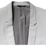Dolce & Gabbana Light Gray Wool GOLD 2 Piece Formal Suit KOS2248-44