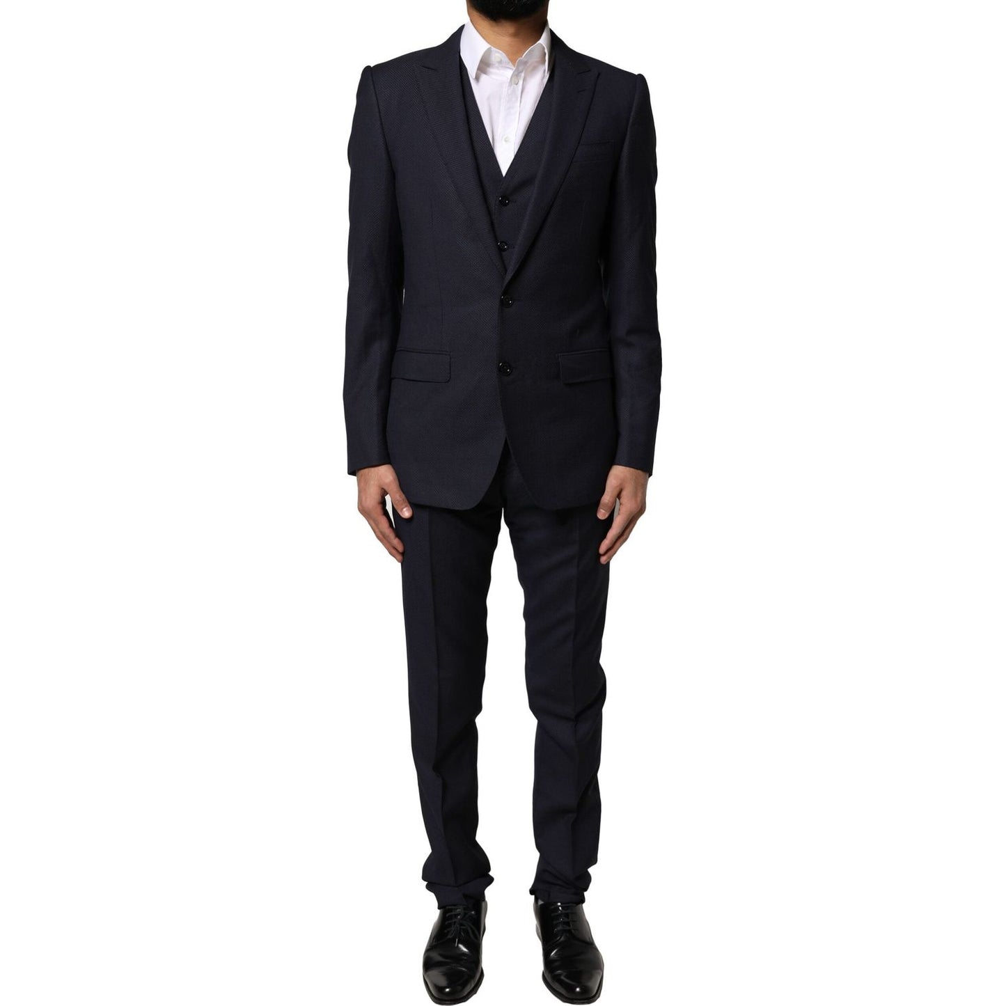 Dolce & Gabbana Black Fantasy MARTINI 3 Piece Formal Suit KOS2277-44