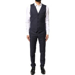 Dolce & Gabbana Black Fantasy MARTINI 3 Piece Formal Suit KOS2277-44