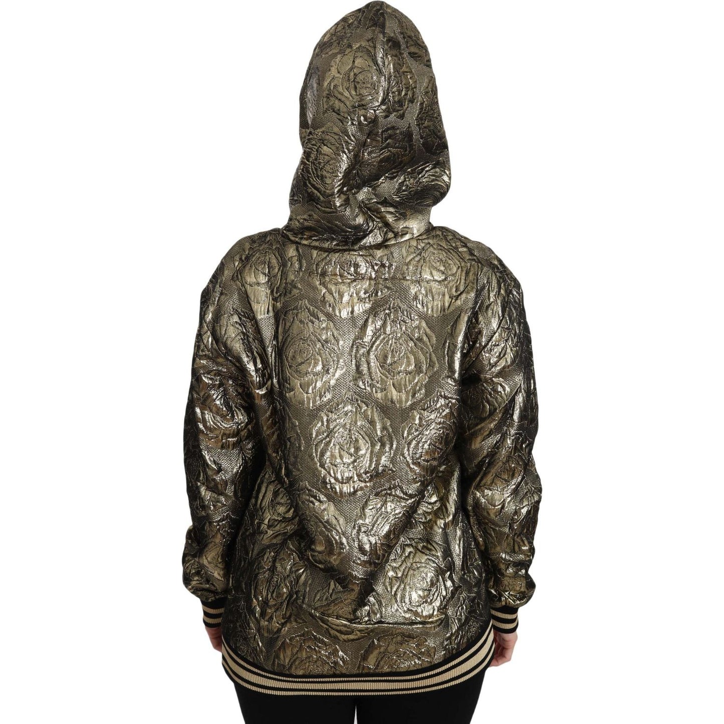 Dolce & Gabbana Im The Queen Jaquard Gold Sweatshirt Hoodie TSH3182-38