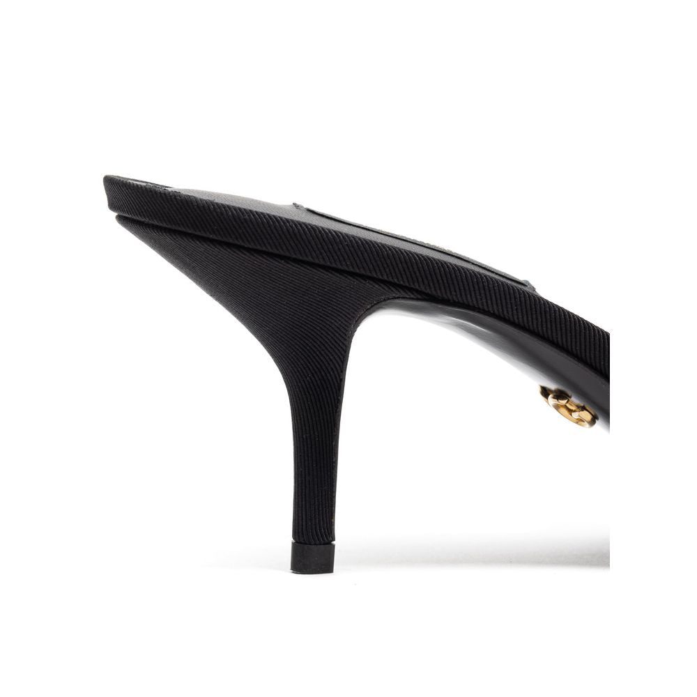 Dolce & Gabbana Black Cotton Sandal DO-8204676-EU37/US7