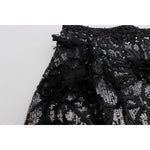 Dolce & Gabbana Black Crystal Sequined Mini Shorts SIG20108-1