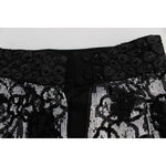 Dolce & Gabbana Black Crystal Sequined Mini Shorts SIG20108-1