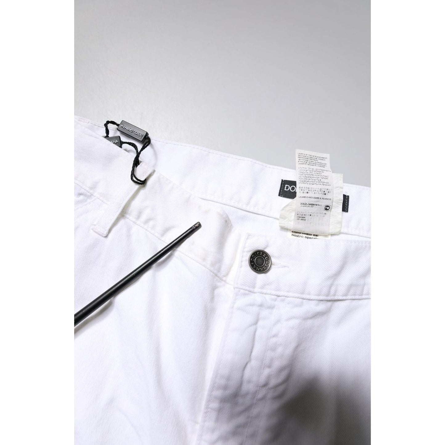 Dolce & Gabbana White Cotton Straight Men Denim Jeans PAN75212-54
