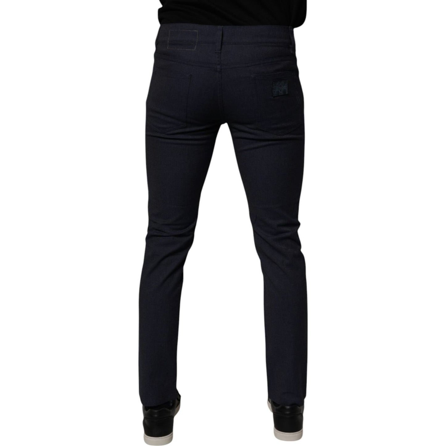 Dolce & Gabbana Dark Blue Cotton Stretch Skinny Denim Jeans PAN75284-44