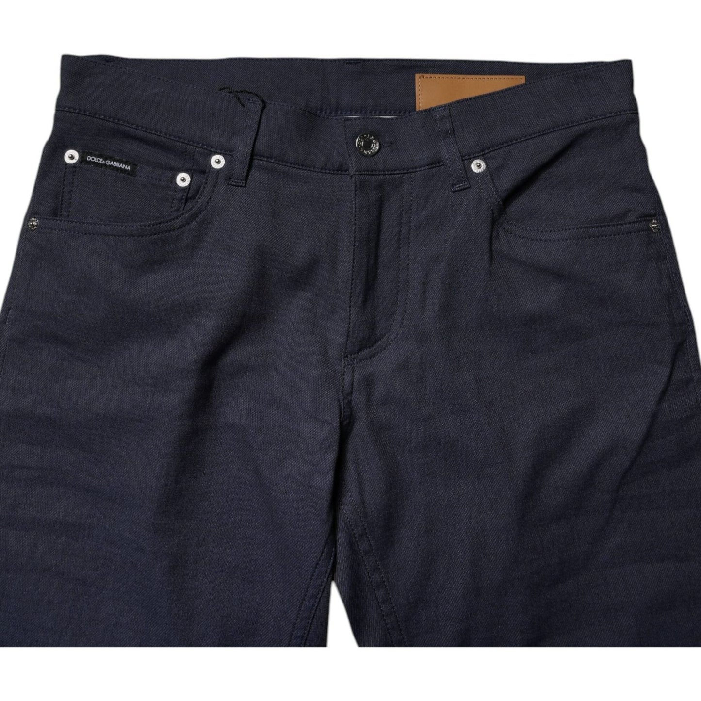 Dolce & Gabbana Dark Blue Cotton Stretch Skinny Denim Jeans PAN75284-44
