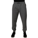 Dolce & Gabbana Gray Logo Cotton Jogger Men Sweatpants Pants PAN75716-54