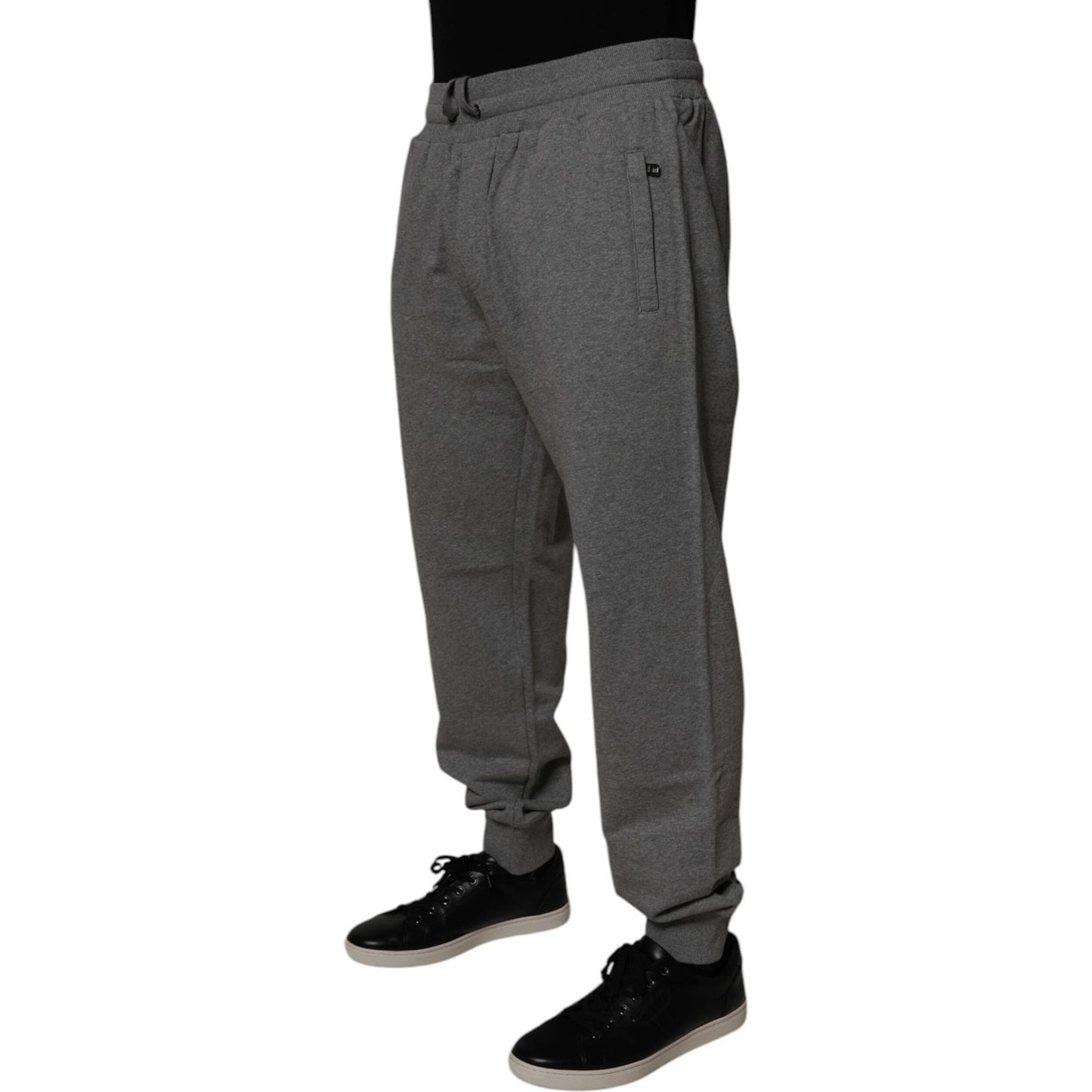 Dolce & Gabbana Gray Logo Cotton Jogger Men Sweatpants Pants PAN75716-54