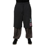 Dolce & Gabbana Dark Gray Cotton Layered Straight Sweatpants Pants PAN76007-50