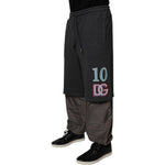 Dolce & Gabbana Dark Gray Cotton Layered Straight Sweatpants Pants PAN76007-50