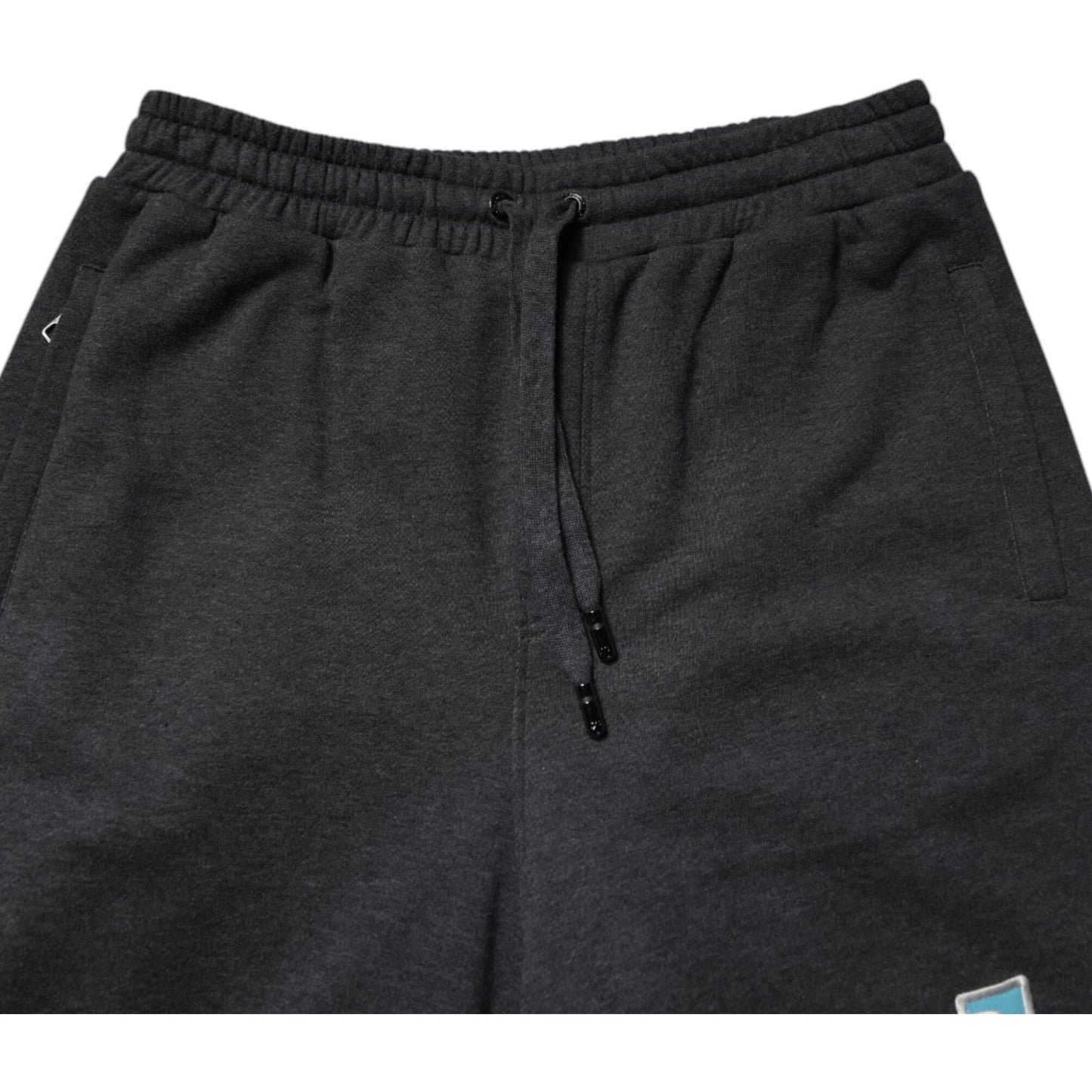 Dolce & Gabbana Dark Gray Cotton Layered Straight Sweatpants Pants PAN76007-50