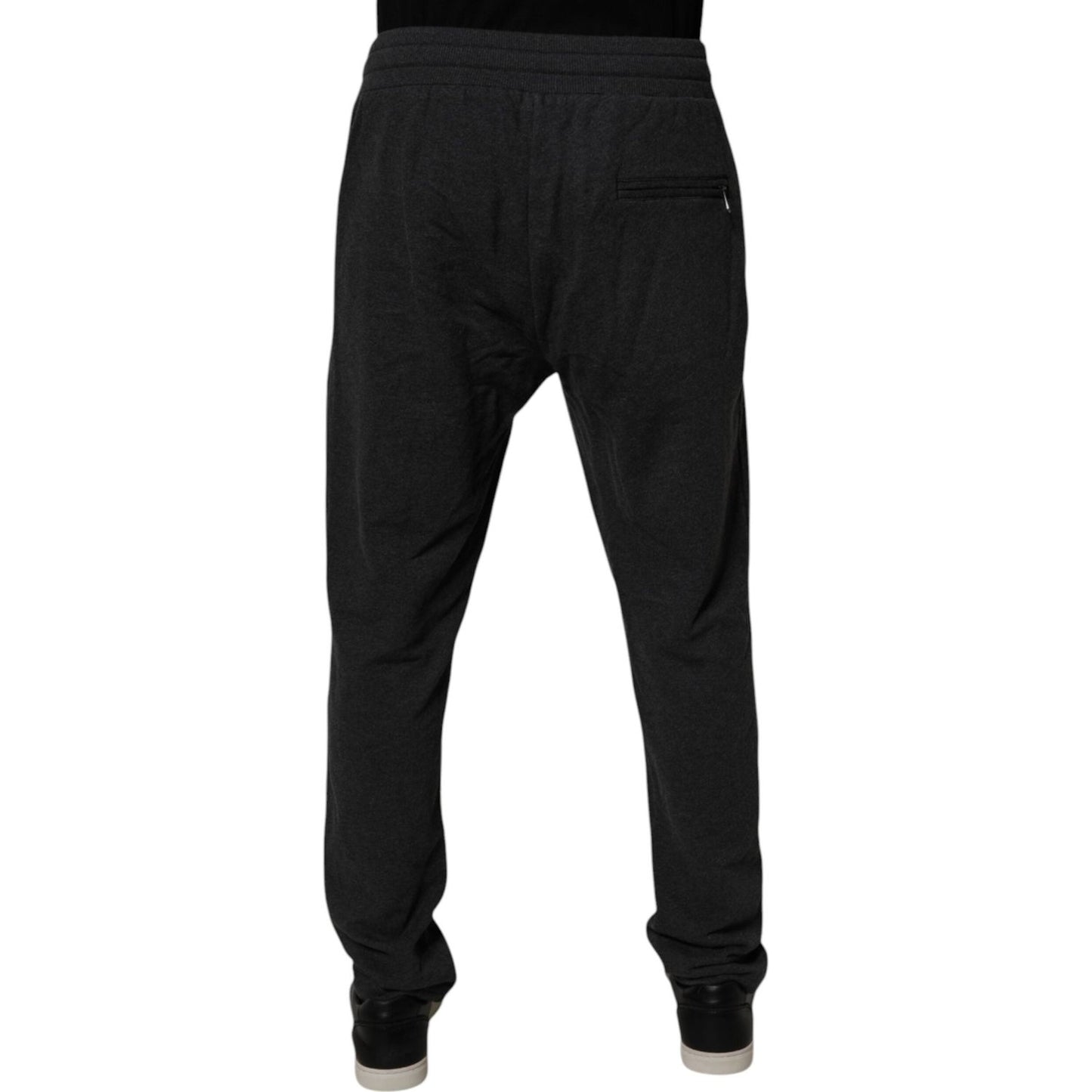 Dolce & Gabbana Dark Gray Logo Cotton Jogger Sweatpants Pants PAN76009-52