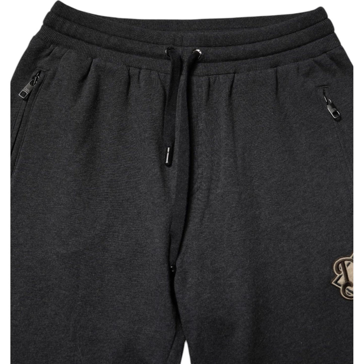Dolce & Gabbana Dark Gray Logo Cotton Jogger Sweatpants Pants PAN76009-52