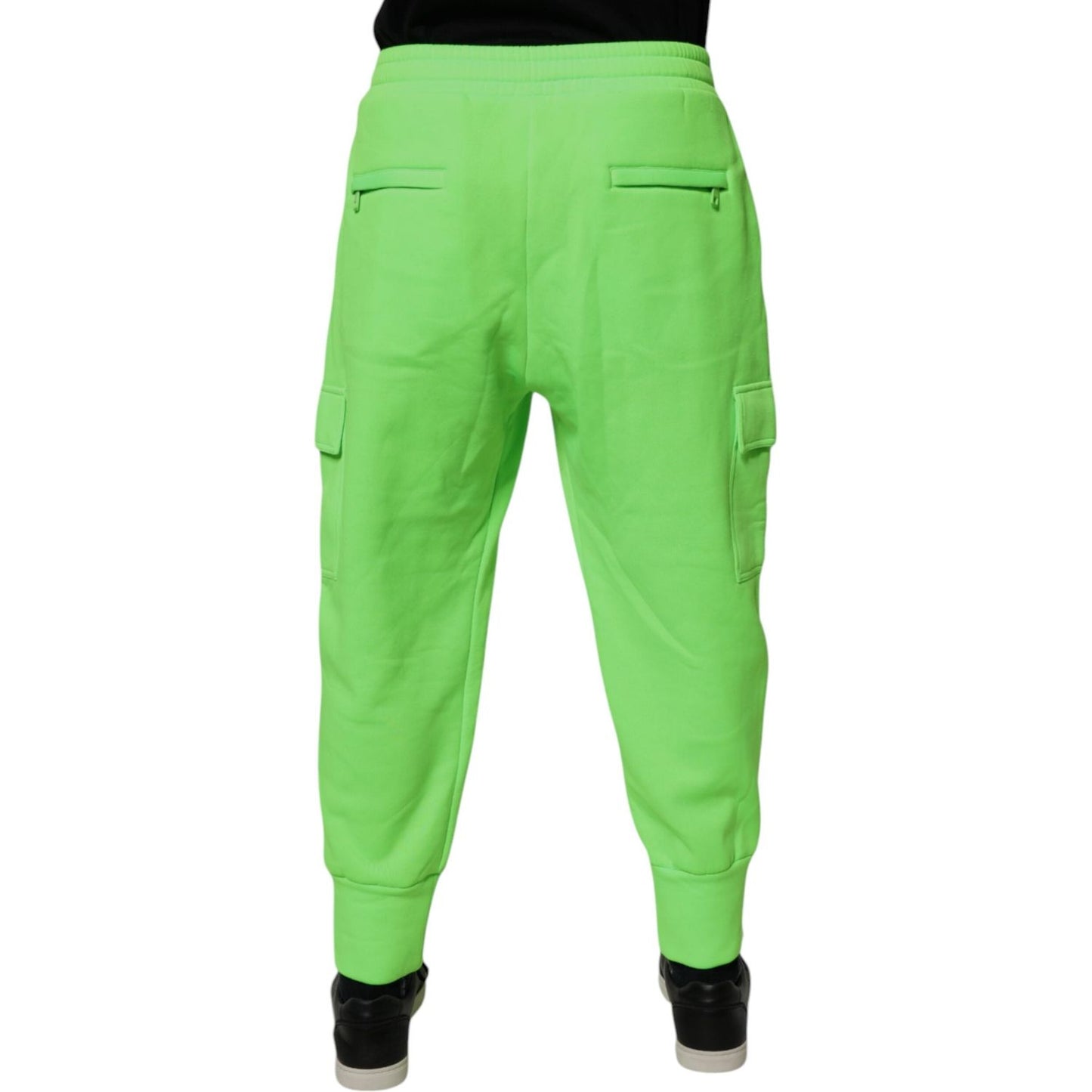 Dolce & Gabbana Neon Green Cargo Jogger Men Sweatpants Pants PAN76074-54