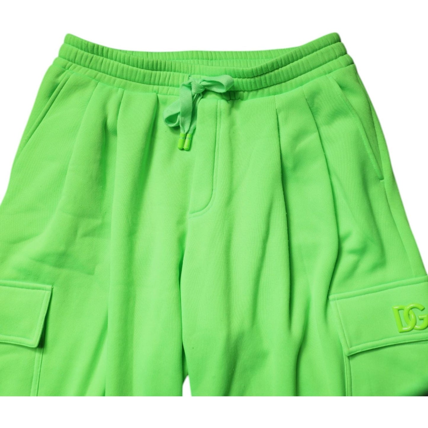 Dolce & Gabbana Neon Green Cargo Jogger Men Sweatpants Pants PAN76074-54