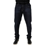 Dolce & Gabbana Dark Blue Cotton Stretch Skinny Denim Jeans PAN76109-44