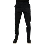 Dolce & Gabbana Black Cotton Stretch Skinny Dress Formal Pants PAN76115-48