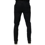 Dolce & Gabbana Black Cotton Stretch Skinny Dress Formal Pants PAN76115-48