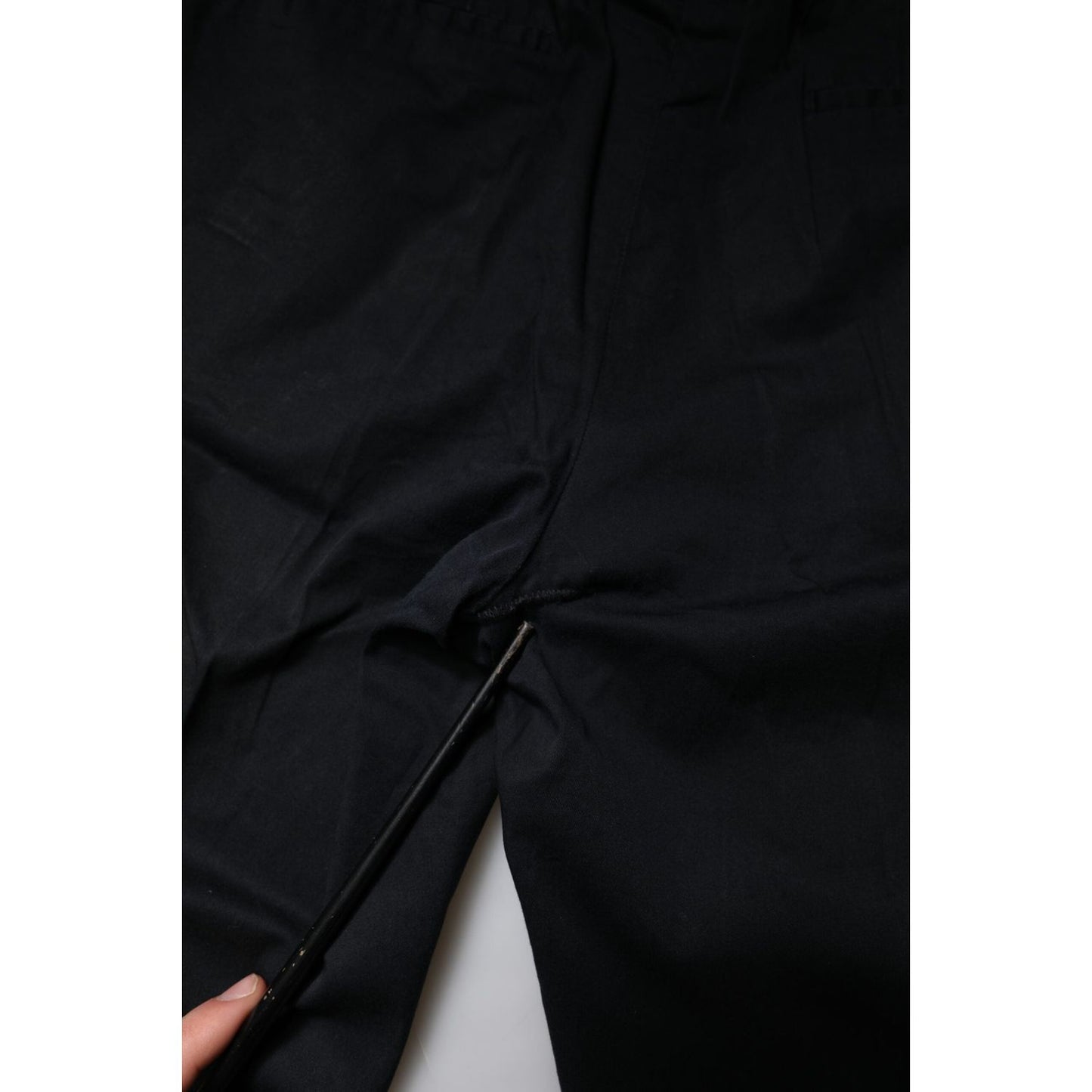 Dolce & Gabbana Black Cotton Stretch Skinny Dress Formal Pants PAN76115-48