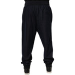 Dolce & Gabbana Black Jacquard Cotton Jogger Sweatpants Pants PAN76119-54