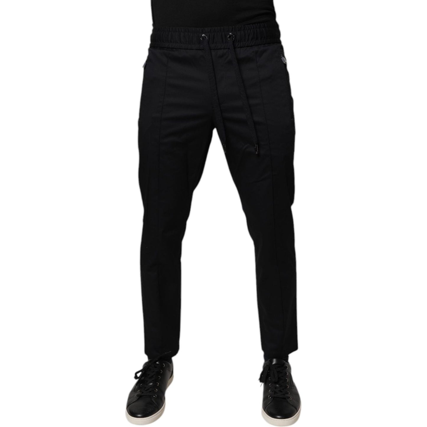 Dolce & Gabbana Dark Blue Cotton Men Jogger Sweatpants Pants PAN76182-44