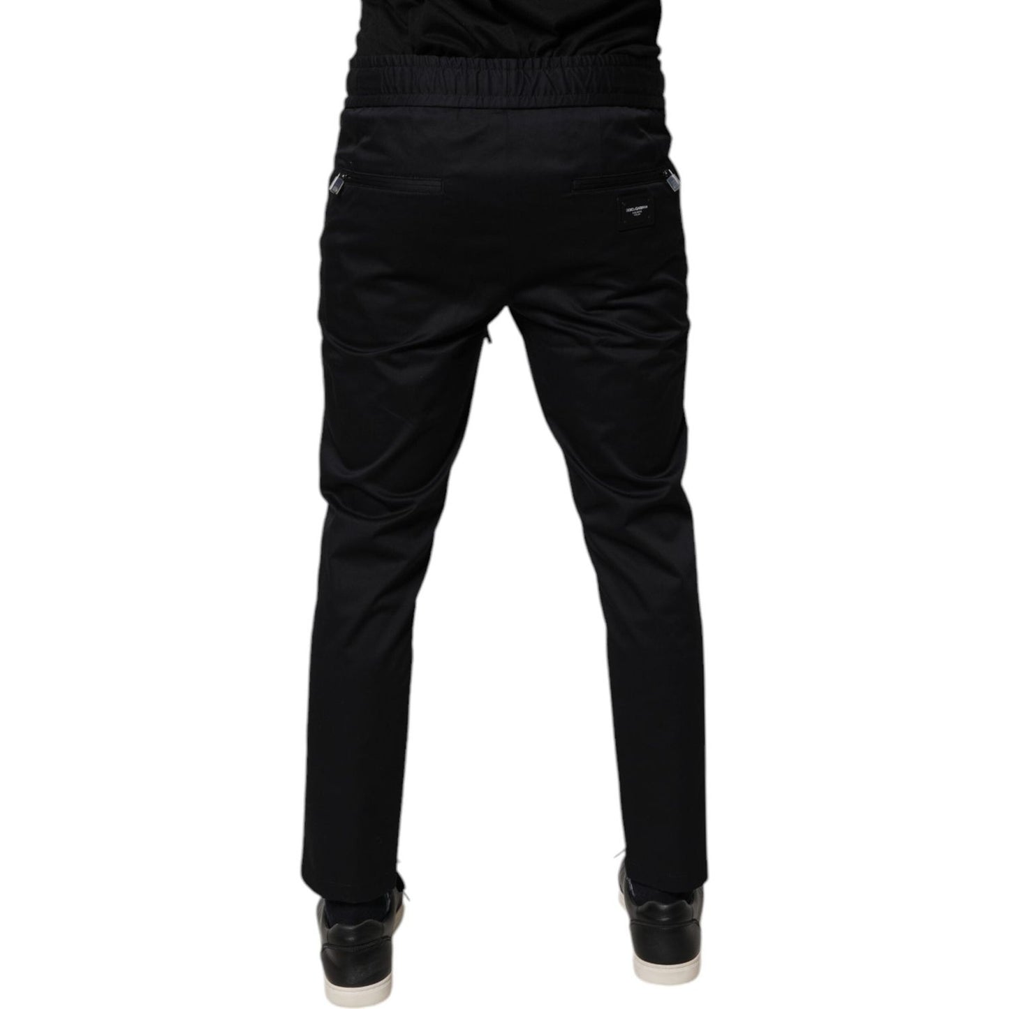 Dolce & Gabbana Dark Blue Cotton Men Jogger Sweatpants Pants PAN76182-44