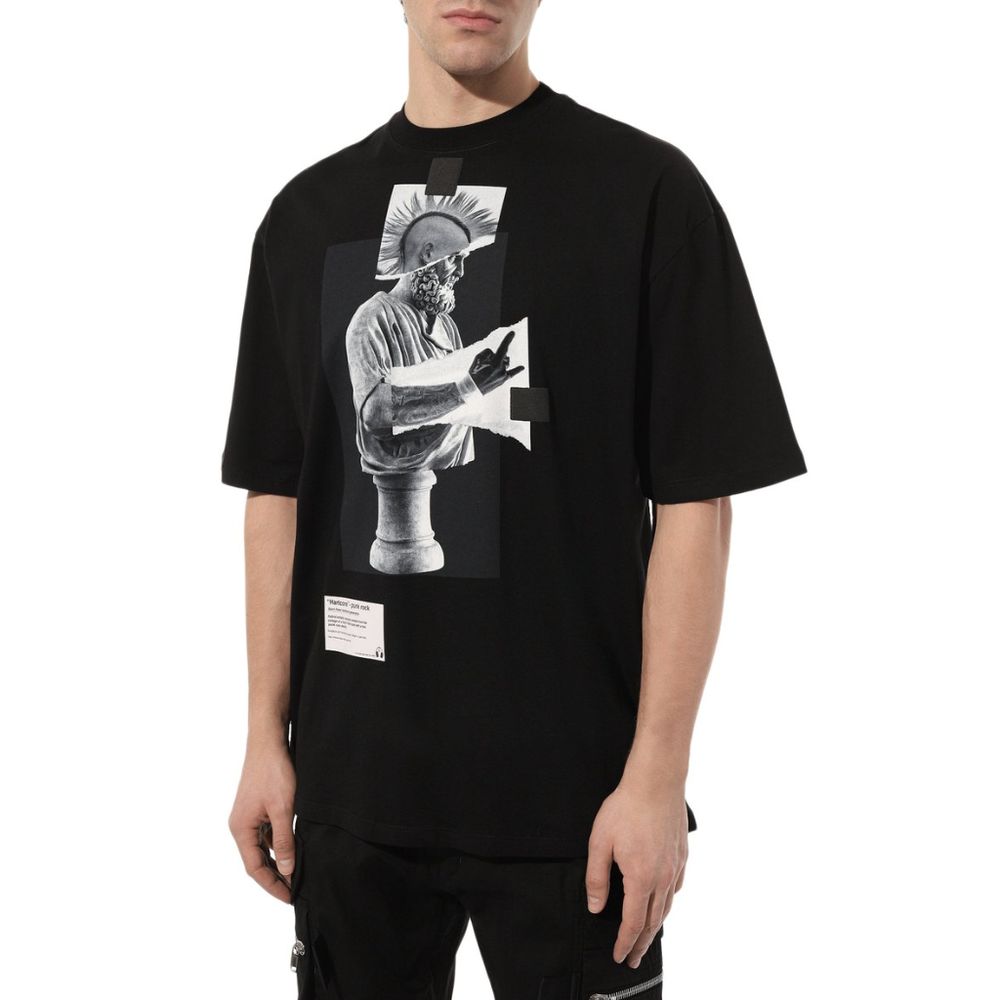 Diego Venturino Black Cotton T-Shirt