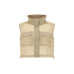 PINKO Cropped Gilet Jacket 1728,72470364320,Beige,Clothing,Jackets & Coats - Women - Clothing,M,New with tags,PINKO,S,Women,Women - Clothing PI-104852A2EKC82-M