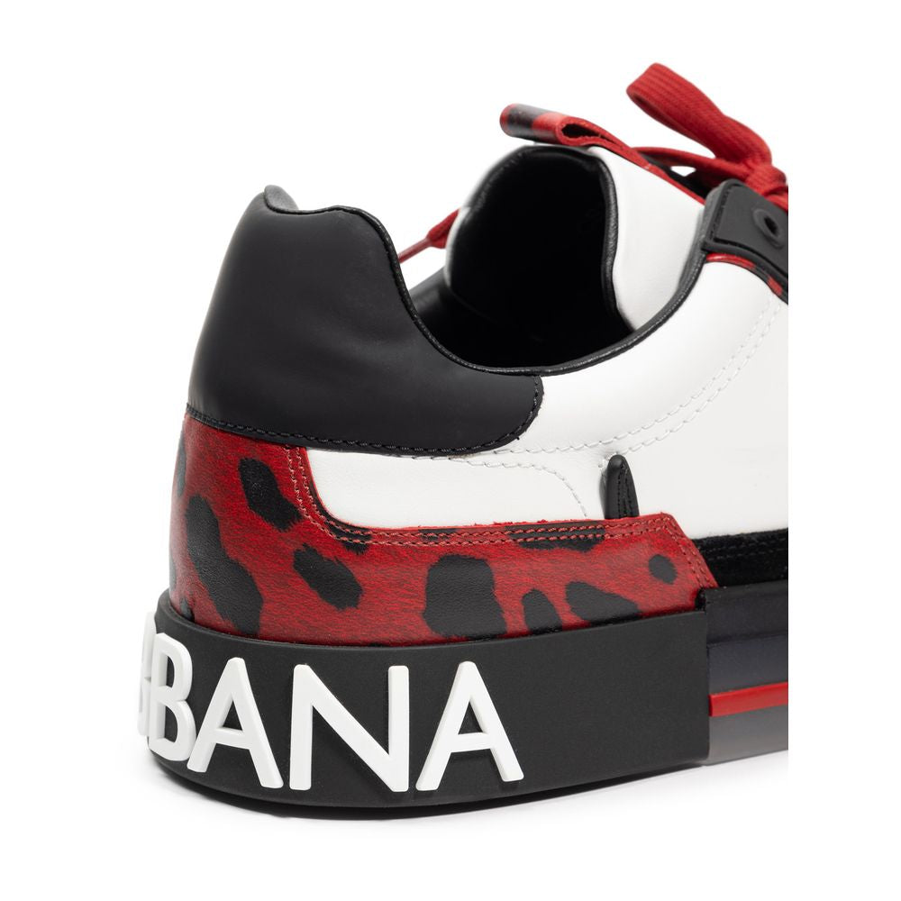 Dolce & Gabbana Black And White Leather Sneaker DO-818366720013799-EU46/US12